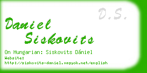 daniel siskovits business card