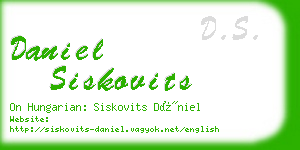daniel siskovits business card